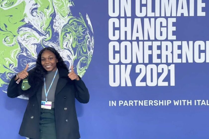 Kariel Stuart representis The Bahamas at 2021 United Nations Climate Change Conference